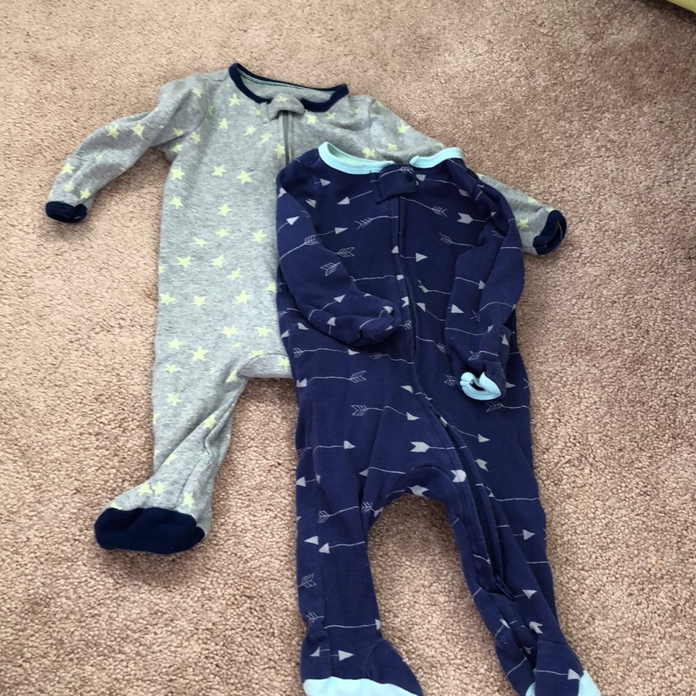 Soft cotton footie sleepers